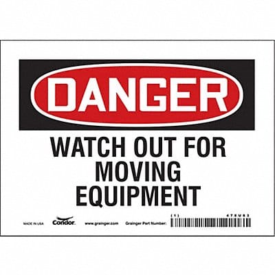 Safety Sign 5 in x 7 in Vinyl