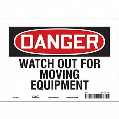 Safety Sign 7 inx10 in Vinyl
