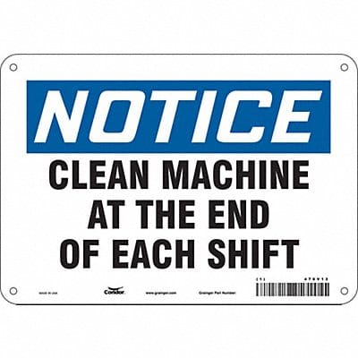 Safety Sign 7 in x 10 in Aluminum