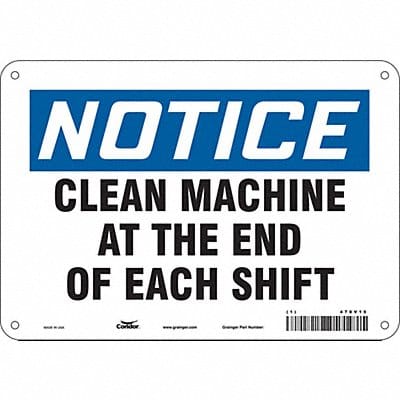 Safety Sign 7 inx10 in Polyethylene