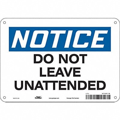 Safety Sign 7 in x 10 in Aluminum