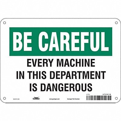 Safety Sign 7 in x 10 in Aluminum
