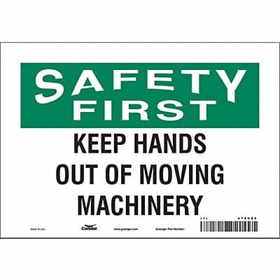 Safety Sign 7 inx10 in Vinyl