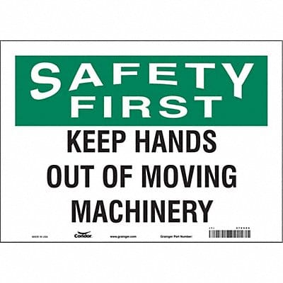 Safety Sign 10 in x 14 in Vinyl