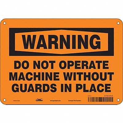 Safety Sign 7 inx10 in Polyethylene