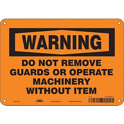 Safety Sign 7 in x 10 in Aluminum