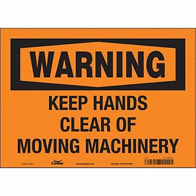 Safety Sign 10 in x 14 in Vinyl