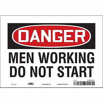 Safety Sign 7 in x 10 in Vinyl