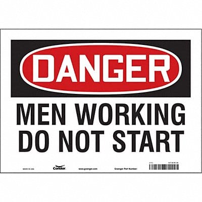 Safety Sign 10 in x 14 in Vinyl