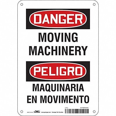 Safety Sign 10 in x 7 in Polyethylene