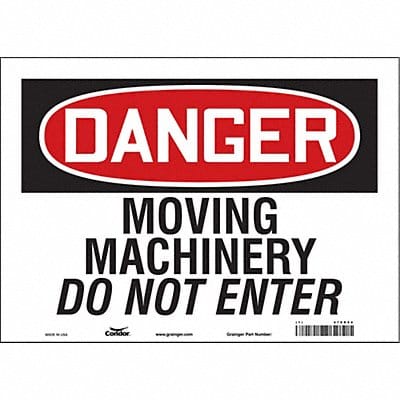 Safety Sign 10 in x 14 in Vinyl