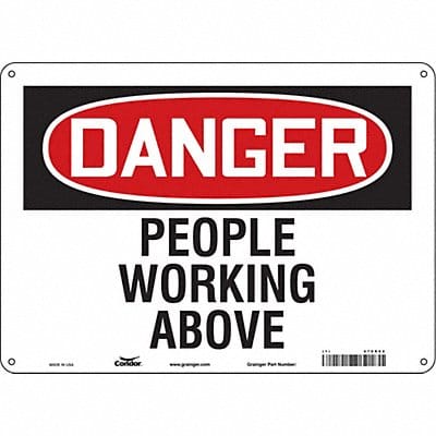Safety Sign 10 in x 14 in Polyethylene