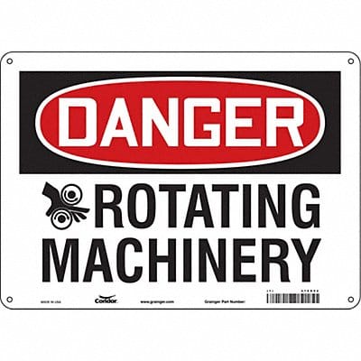 Safety Sign 10 in x 14 in Aluminum