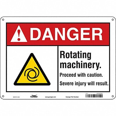 Safety Sign 10 in x 14 in Polyethylene
