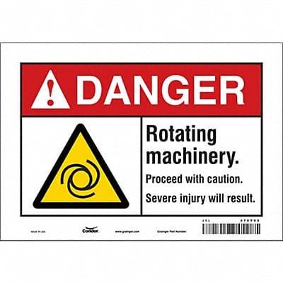 Safety Sign 7 inx10 in Vinyl