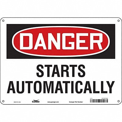 Safety Sign 10 in x 14 in Aluminum