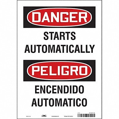 Safety Sign 14 in x 10 in Vinyl
