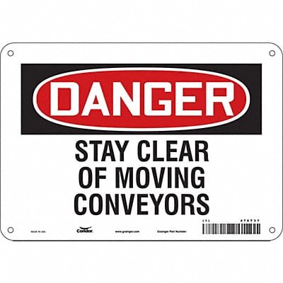 Safety Sign 7 inx10 in Polyethylene