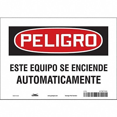 Safety Sign 7 inx10 in Vinyl