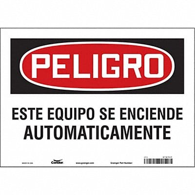 Safety Sign 10 in x 14 in Vinyl