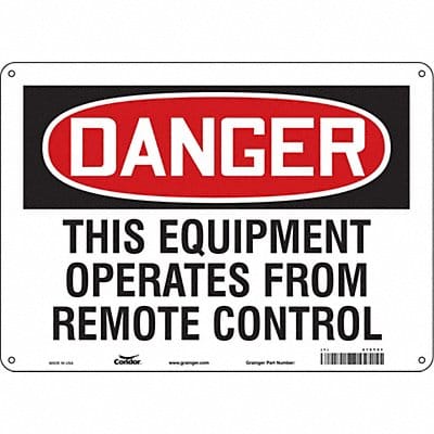 Safety Sign 10 in x 14 in Polyethylene