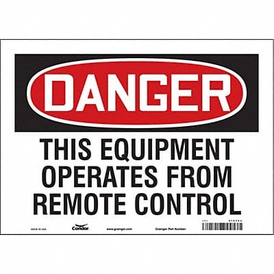 Safety Sign 10 inx14 in Vinyl