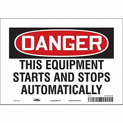 Safety Sign 7 inx10 in Vinyl