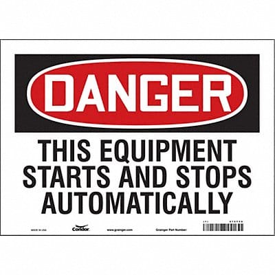 Safety Sign 10 in x 14 in Vinyl