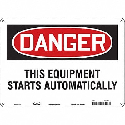 J6944 Safety Sign 10 inx14 in Polyethylene