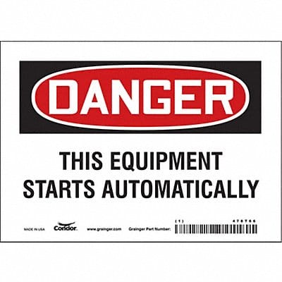 J6944 Safety Sign 5 inx7 in Vinyl