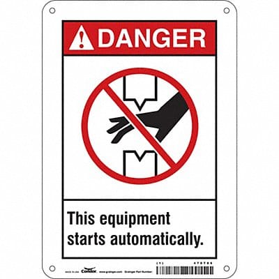 Safety Sign 10 in x 7 in Polyethylene