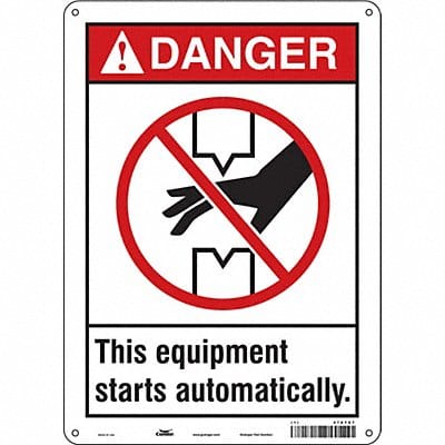 Safety Sign 14 in x 10 in Polyethylene