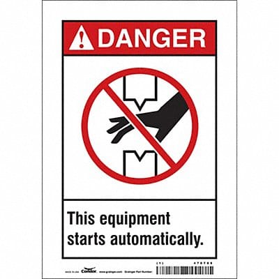 Safety Sign 10 inx7 in Vinyl