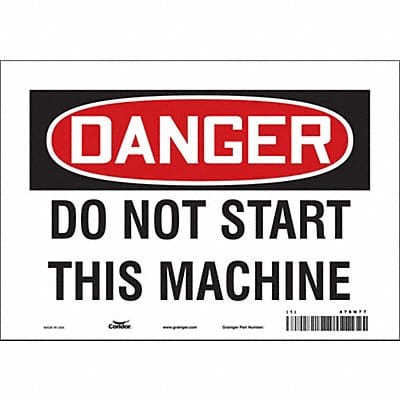 Safety Sign 7 in x 10 in Vinyl