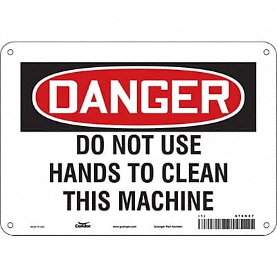 Safety Sign 7 in x 10 in Polyethylene