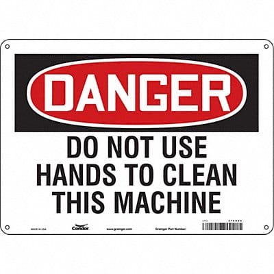 Safety Sign 10 in x 14 in Polyethylene