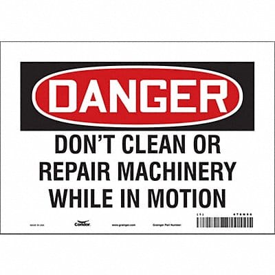 Safety Sign 7 inx10 in Vinyl