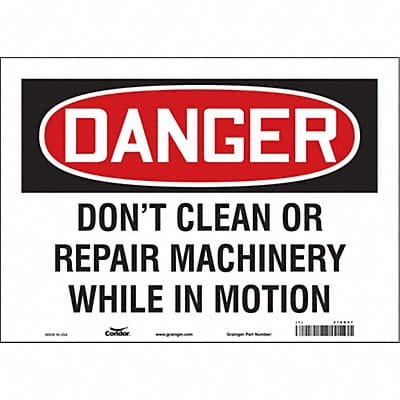 Safety Sign 10 inx14 in Vinyl