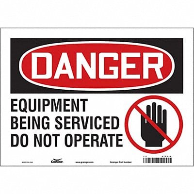 Safety Sign 10 in x 14 in Vinyl