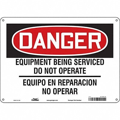 Safety Sign 10 in x 14 in Aluminum
