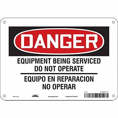Safety Sign 7 in x 10 in Polyethylene