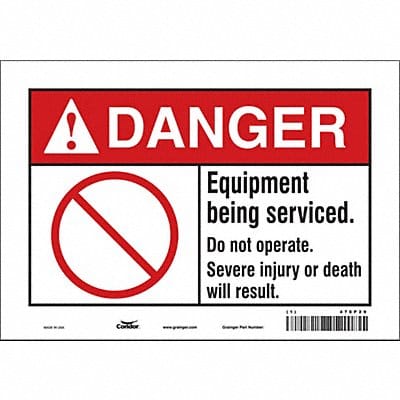 Safety Sign 7 in x 10 in Vinyl