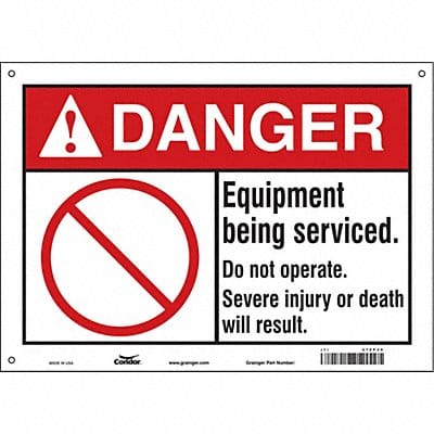 Safety Sign 10 in x 14 in Vinyl