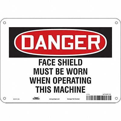 Safety Sign 7 in x 10 in Aluminum
