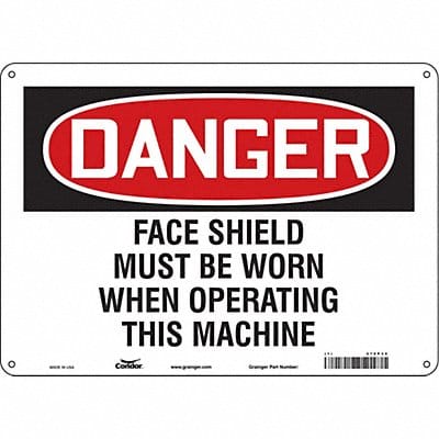 Safety Sign 10 inx14 in Polyethylene