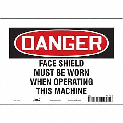 Safety Sign 7 in x 10 in Vinyl