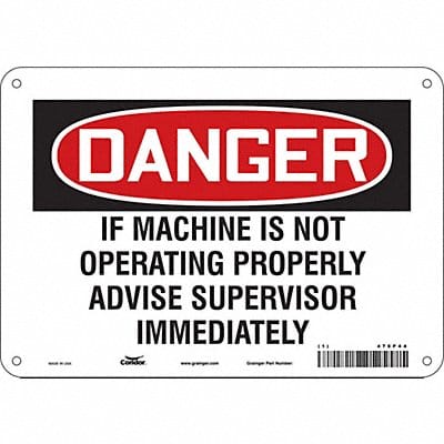 Safety Sign 7 in x 10 in Aluminum