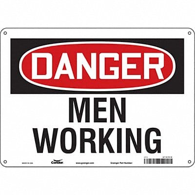 Safety Sign 10 inx14 in Polyethylene