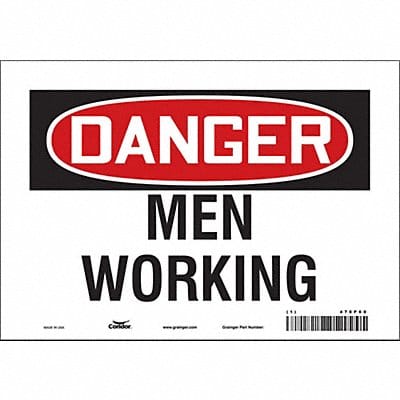 Safety Sign 7 in x 10 in Vinyl