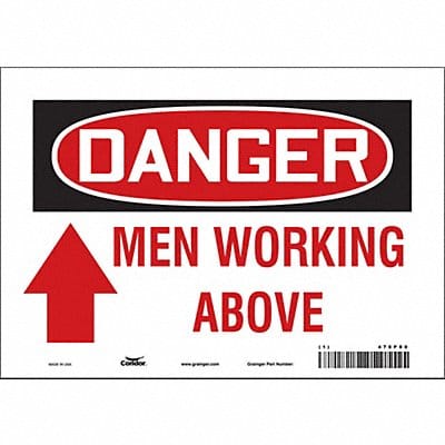 J6936 Safety Sign 7 in x 10 in Vinyl